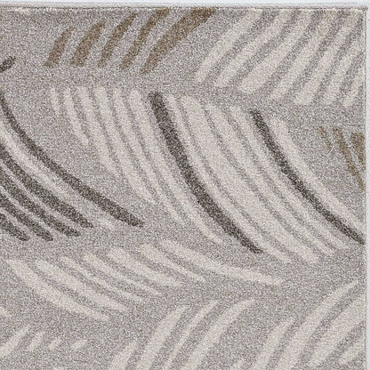 7' X 10' Gray Abstract Indoor Outdoor Area Rug