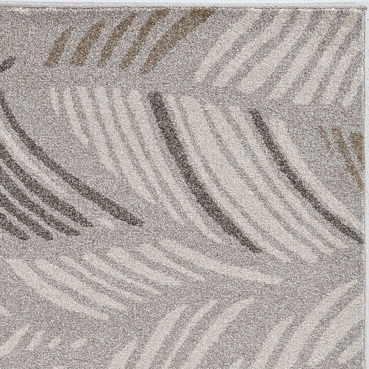 7' X 10' Gray Abstract Indoor Outdoor Area Rug