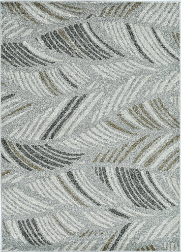 7' X 10' Gray Abstract Indoor Outdoor Area Rug