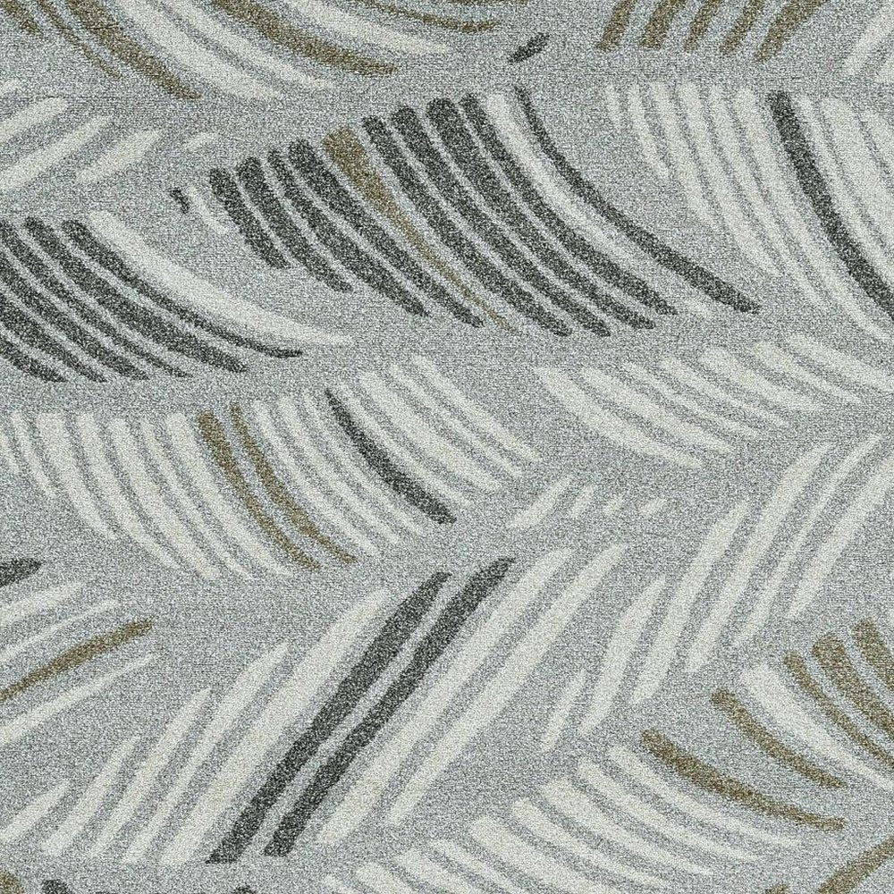 7' X 10' Gray Abstract Indoor Outdoor Area Rug