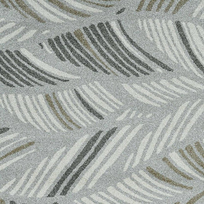 7' X 10' Gray Abstract Indoor Outdoor Area Rug