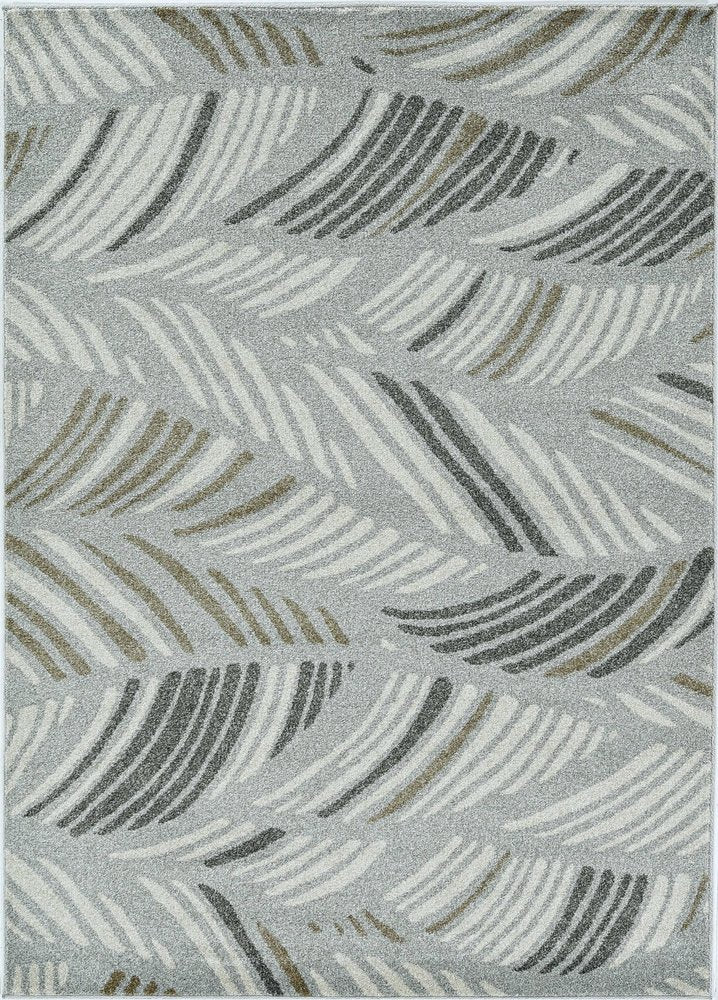 7' X 10' Gray Abstract Indoor Outdoor Area Rug