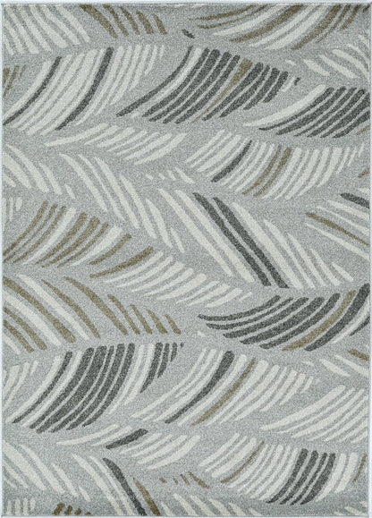 7' X 10' Gray Abstract Indoor Outdoor Area Rug