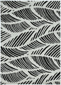 2' X 4' Black And White Abstract Indoor Outdoor Area Rug