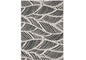 5' X 8' Black And White Abstract Indoor Outdoor Area Rug