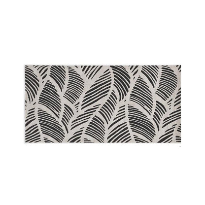 3' X 5' Black And White Floral Indoor Outdoor Area Rug