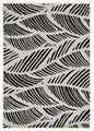 5' X 8' Black And White Abstract Indoor Outdoor Area Rug