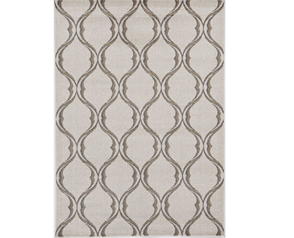 2' X 3' Sand Wavy Line Pattern Accent Rug