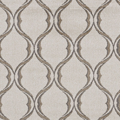 2' X 3' Sand Wavy Line Pattern Accent Rug