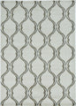 5' X 8' Sand And Green Ogee Area Rug