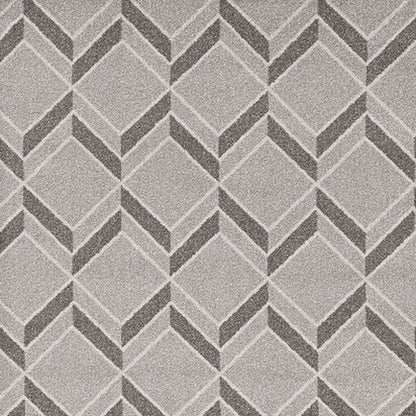 3' X 5' Gray Geometric Indoor Outdoor Area Rug