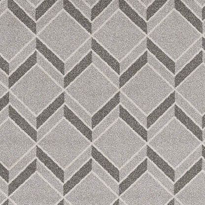 8' X 11' Gray Geometric Indoor Outdoor Area Rug