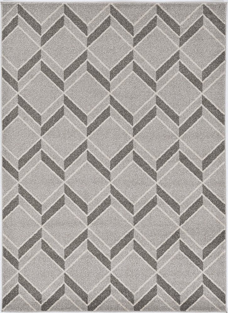 2' X 4' Green And Ivory Geometric Indoor Outdoor Area Rug