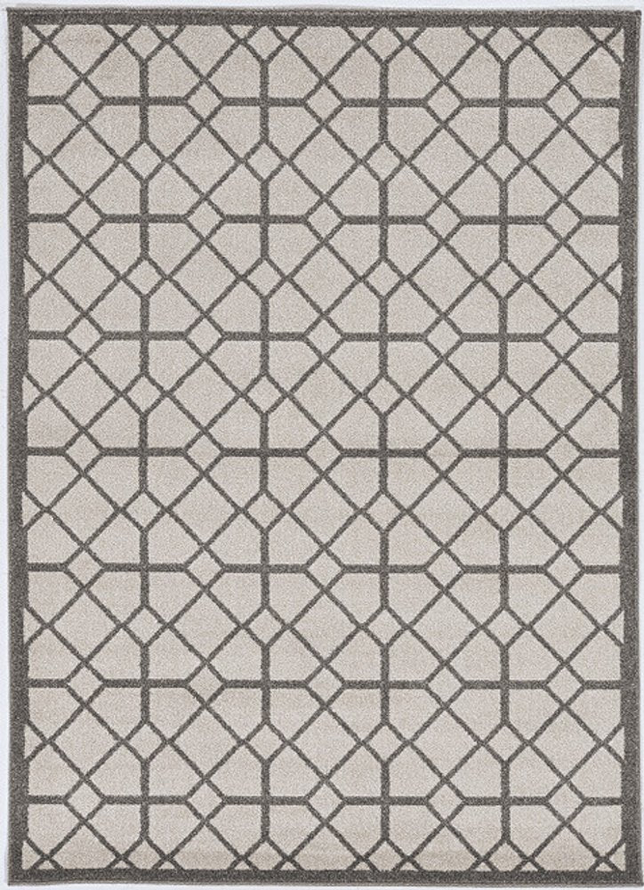 8' X 11' Gray Geometric Indoor Outdoor Area Rug