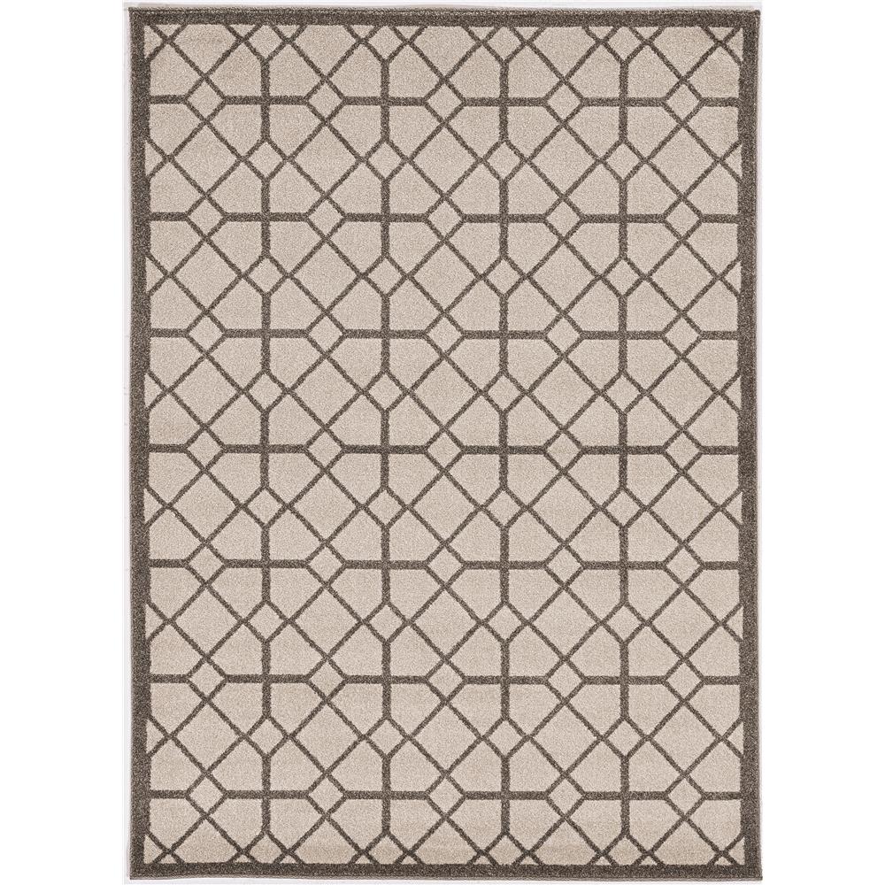 3' X 5' Ivory Or Grey Polypropylene Rug