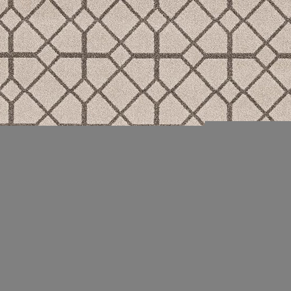5' X 8'  Ivory Or Grey Geometric Tiles Area Rug