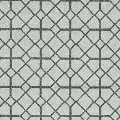 5' X 8'  Ivory Or Grey Geometric Tiles Area Rug