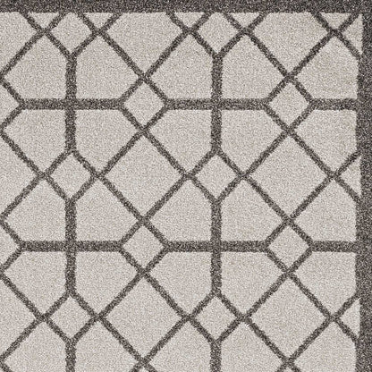 8' X 11' Gray Geometric Indoor Outdoor Area Rug