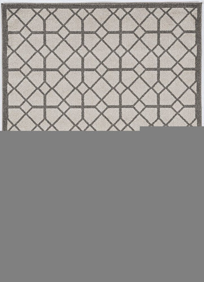 7' X 10' Gray Geometric Indoor Outdoor Area Rug