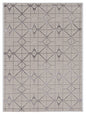 7' X 10' Ivory And Brown Geometric Area Rug