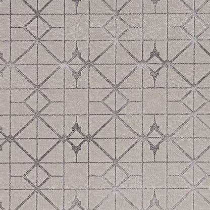 7' X 10' Ivory And Brown Geometric Area Rug