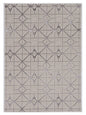 7' X 10' Ivory And Brown Geometric Area Rug