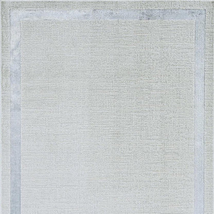 8' X 11' Ivory And Silver Abstract Area Rug