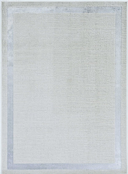 10' X 13' Ivory And Silver Abstract Area Rug