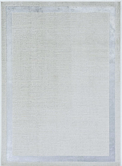10' X 13' Ivory And Silver Abstract Area Rug