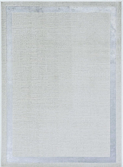 10' X 13' Ivory And Silver Abstract Area Rug