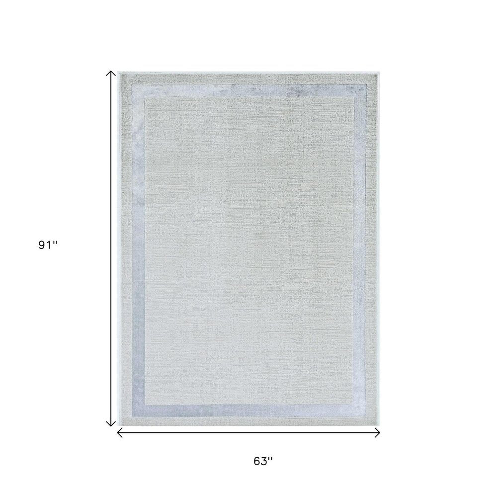 10' X 13' Ivory And Silver Abstract Area Rug