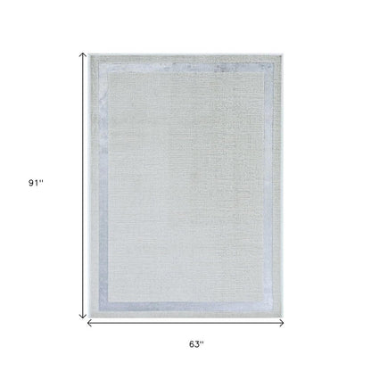 10' X 13' Ivory And Silver Abstract Area Rug