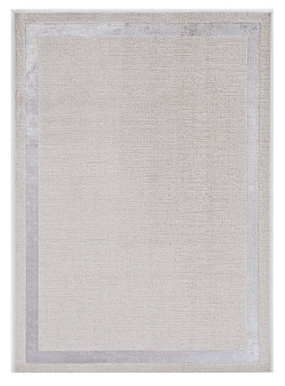 10' X 13' Ivory And Silver Abstract Area Rug
