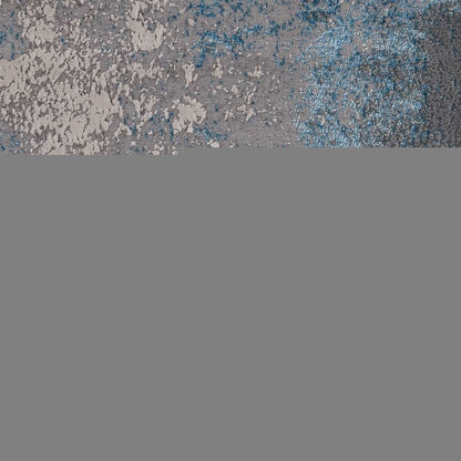 10' X 13' Silver Blue Machine Woven Abstract Smudge Indoor Area Rug