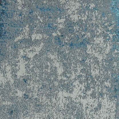 5' X 8' Silver And Blue Abstract Area Rug