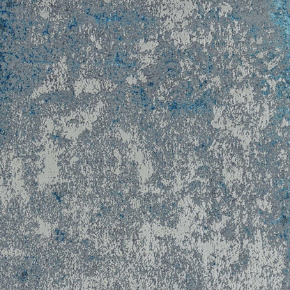 5' X 8' Silver And Blue Abstract Area Rug
