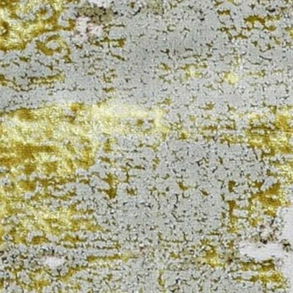 8' X 11' Ivory Taupe And Gold Abstract Area Rug