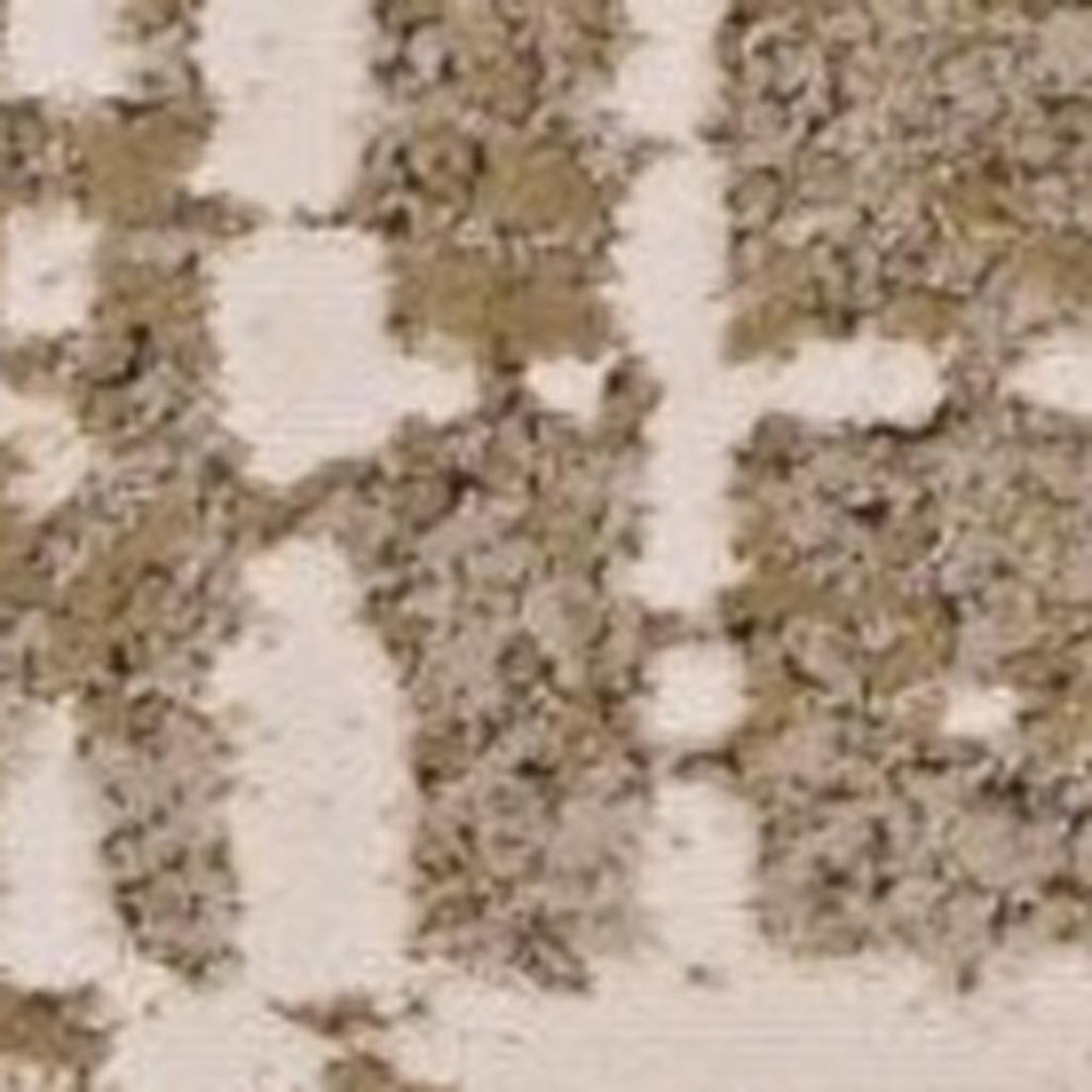 10' X 13' Ivory Taupe And Gold Abstract Area Rug