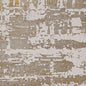 7' X 10' Ivory Taupe And Gold Abstract Area Rug
