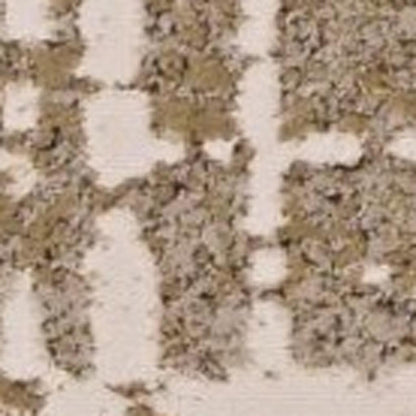 7' X 10' Ivory Taupe And Gold Abstract Area Rug