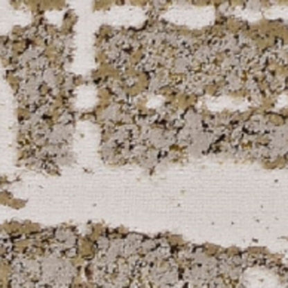 7' X 10' Ivory Taupe And Gold Abstract Area Rug