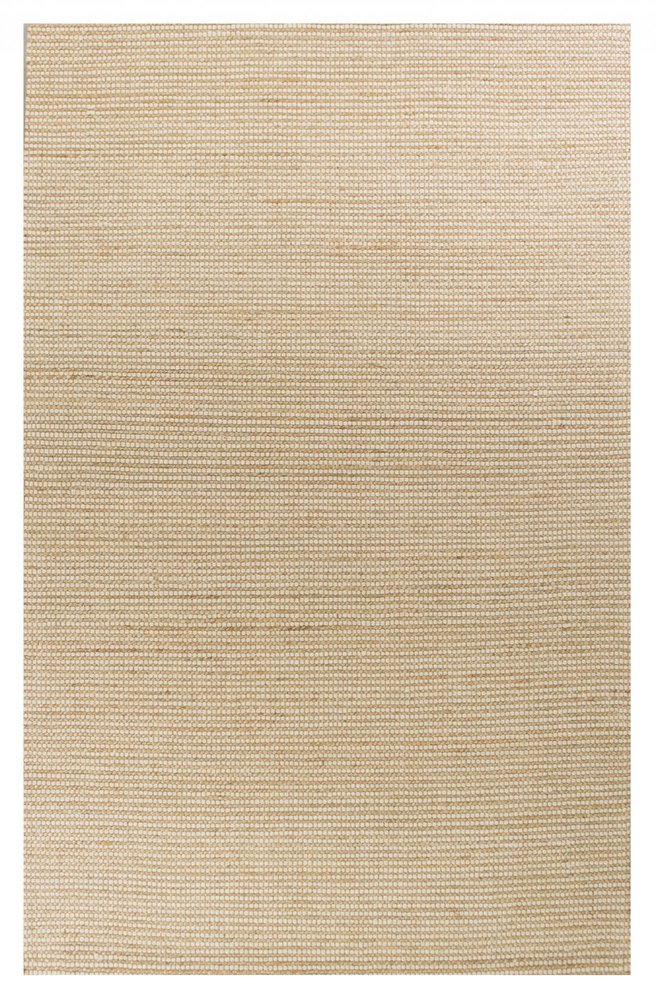 8' X 11' Tan And Ivory Hand Woven Area Rug