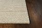 7' X 10' Tan and Ivory Wool Hand Woven Area Rug