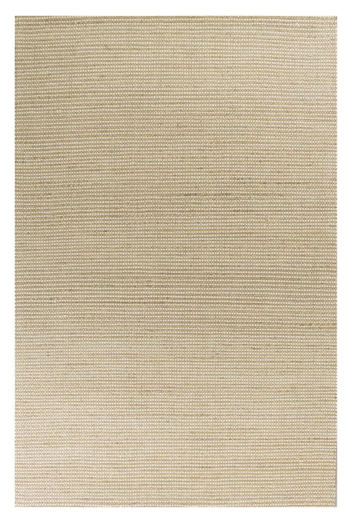 8' X 11' Ivory Hand Woven Wool And Jute Indoor Area Rug