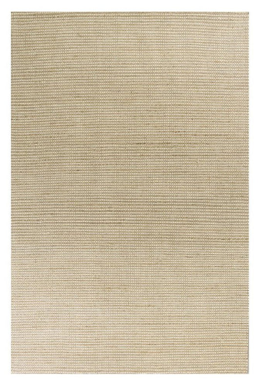 7' X 10' Tan and Ivory Wool Hand Woven Area Rug