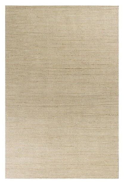 7' X 10' Tan and Ivory Wool Hand Woven Area Rug