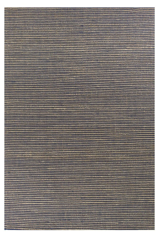 5' X 7' Blue Wool Abstract Hand Woven Area Rug