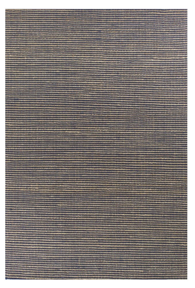 5' X 7' Blue Wool Abstract Hand Woven Area Rug