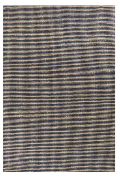 5' X 7' Blue Wool Abstract Hand Woven Area Rug