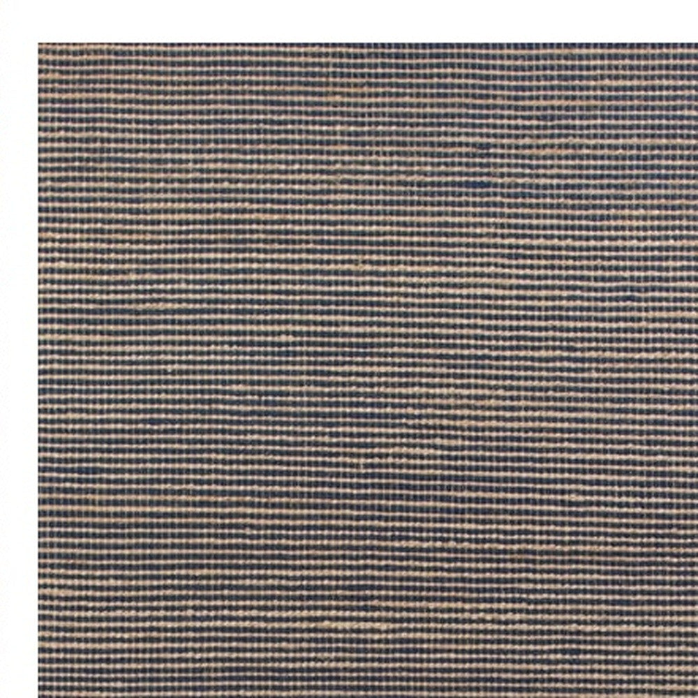 5' X 7' Blue Wool Hand Woven Area Rug